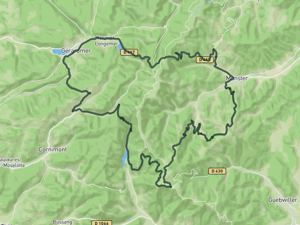 Petit Ballon and Le Markstein route map