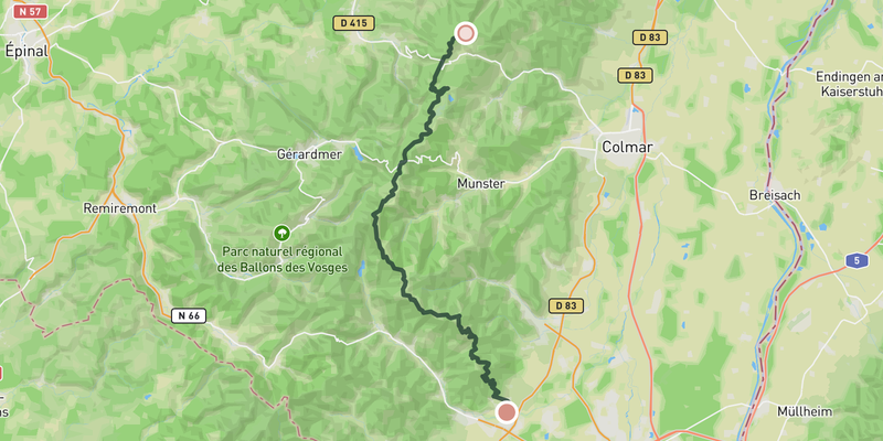Route des Crêtes route preview