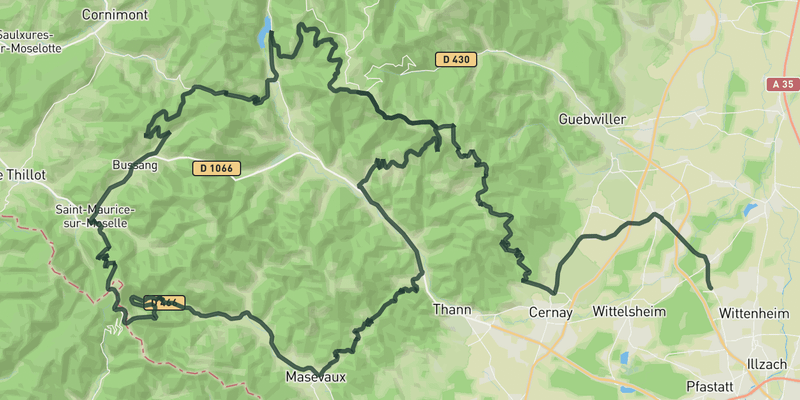 Tour de France stage 14 2026: Mulhouse - Le Markstein road cycling route map