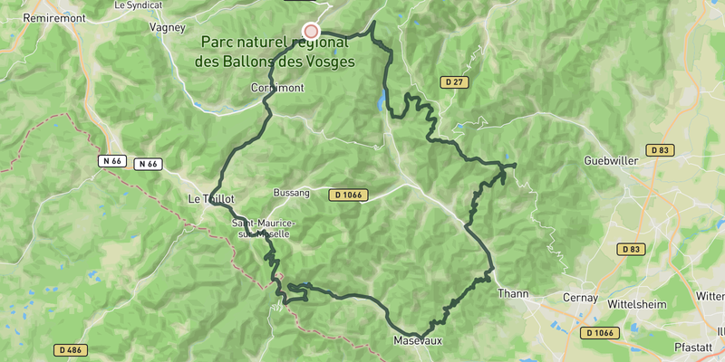Vosges Epic Climbing & Descending route preview