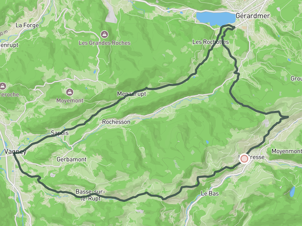 Warm-up lap from La Bresse route map