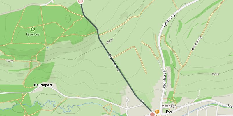 Eyserbosweg elevation profile