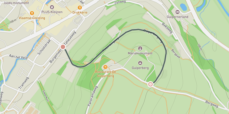 Gulperberg from Gulpen elevation profile