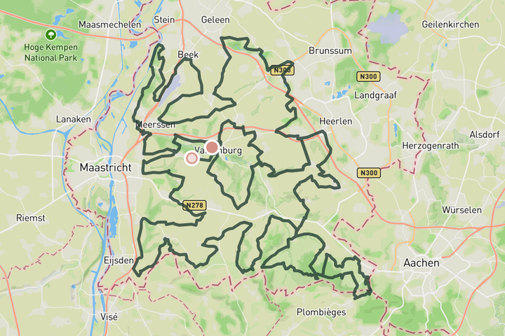cycling map for Amstel Gold Race