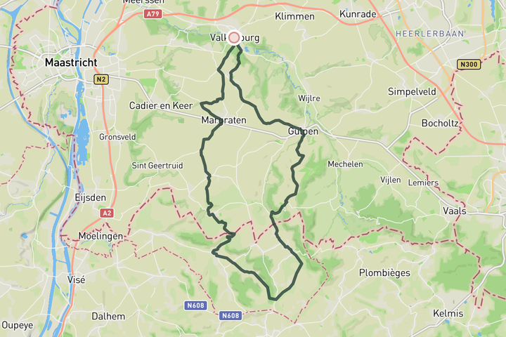cycling map for Beautifull Voerstreek