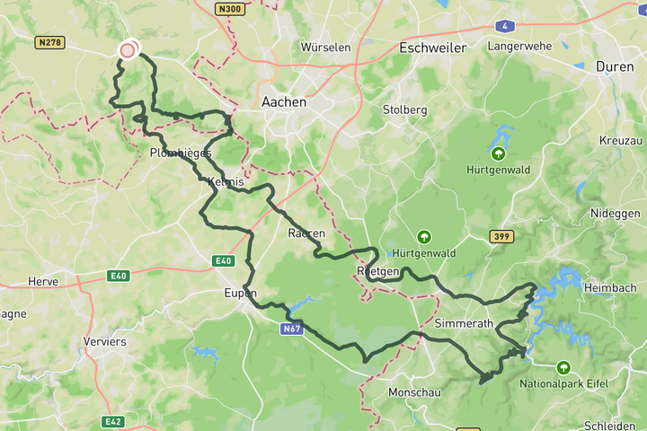 cycling map for Hello Eifel 