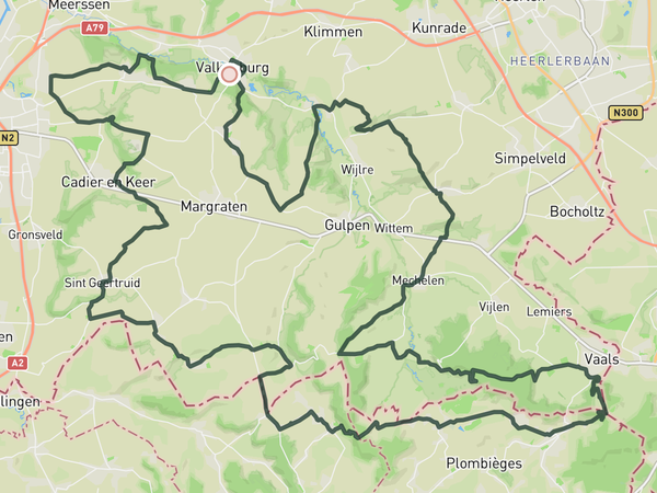 Highest point of the Netherlands route map