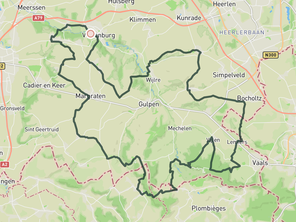 Unkown climbs in South Limburg route map