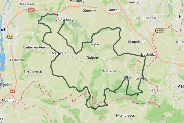 Unkown climbs in South Limburg route map