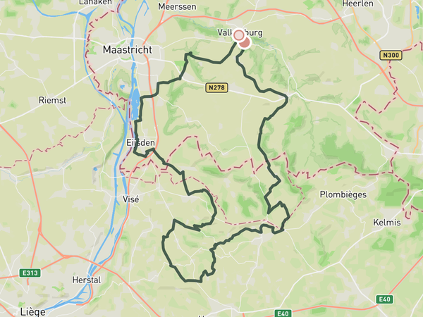 Visit to the Abbey of Val-Dieu route map