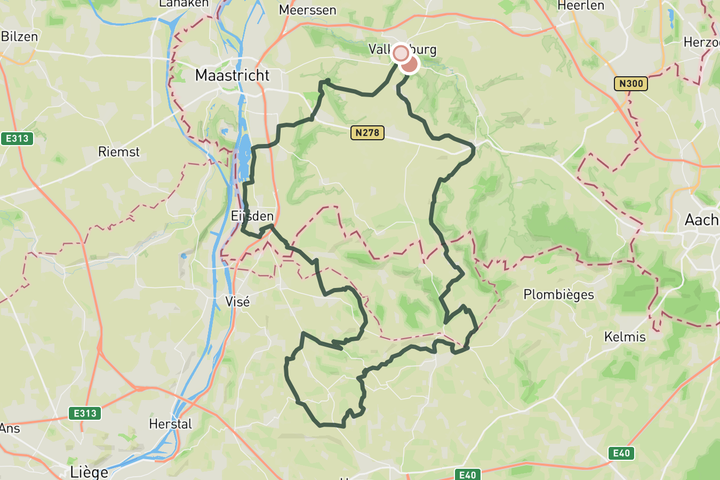Visit to the Abbey of Val-Dieu route map