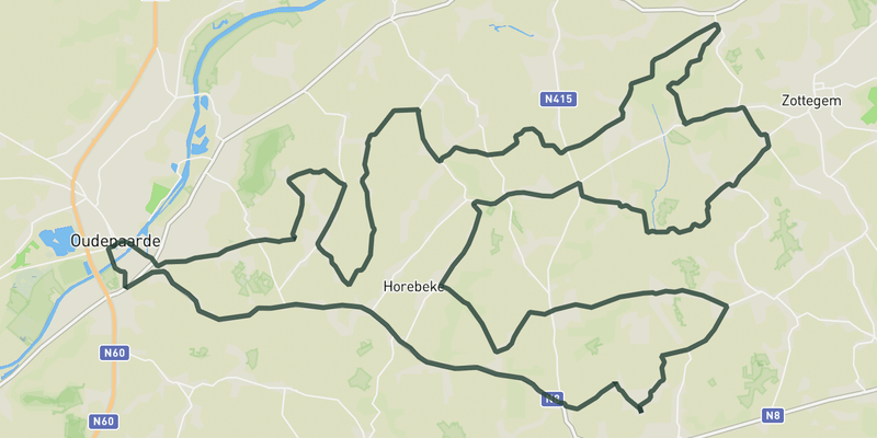Berendries loop from Oudenaarde route preview