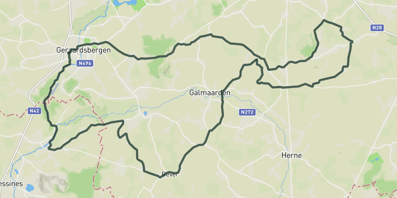 Geraardsbergen - Bosberg loop route preview