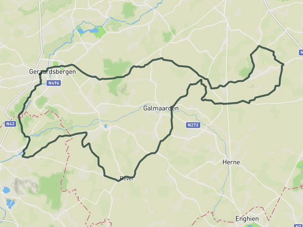 Geraardsbergen - Bosberg loop route map