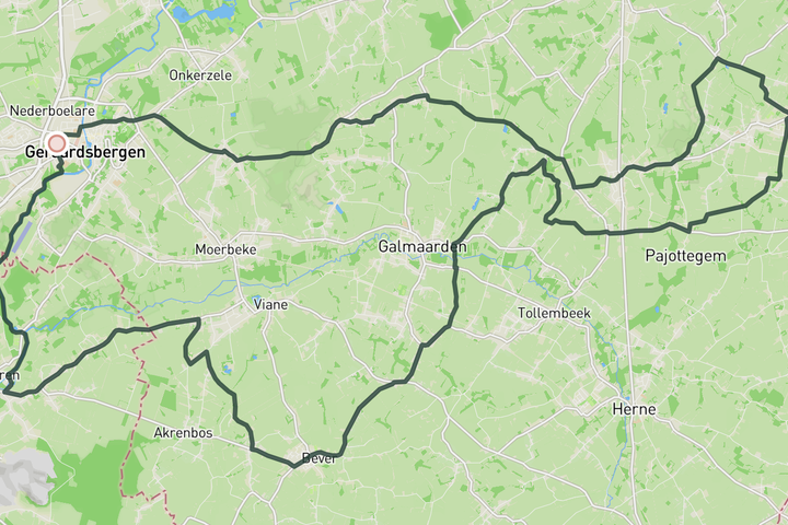 Geraardsbergen - Bosberg loop  route map