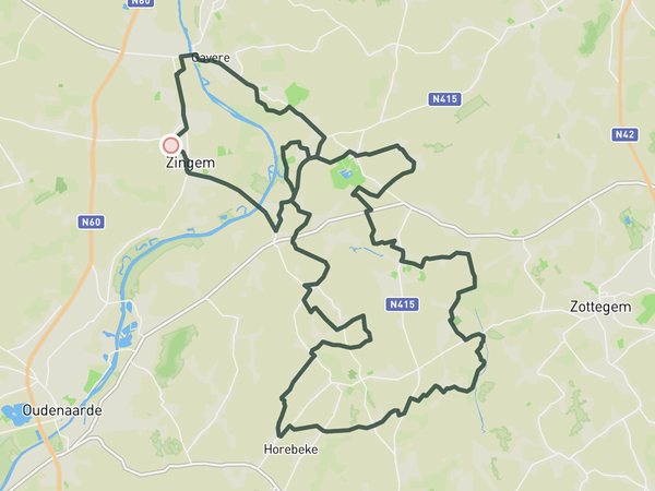 Paddenstraat-Molenberg Loop route map