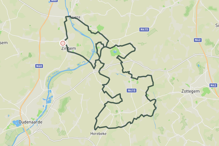 cycling map for Paddenstraat-Molenberg Loop