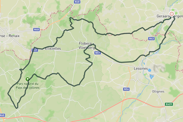 Pays des Collines route map