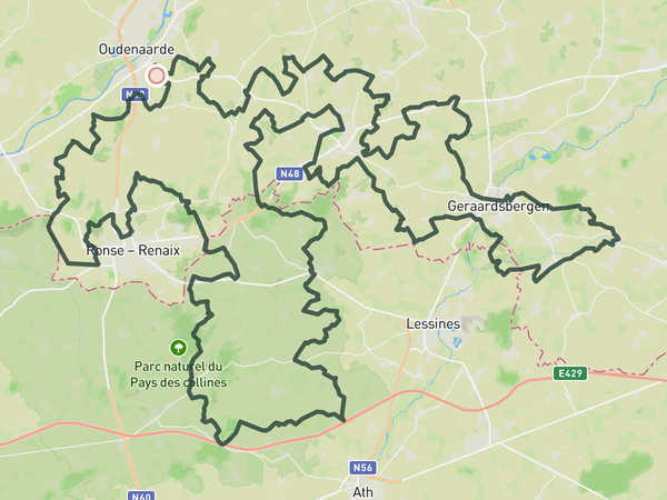 The Hell of Flanders – Famous Climbs and Hills route map