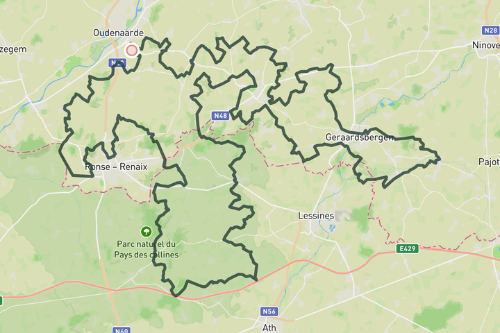 The Hell of Flanders – Famous Climbs and Hills route map