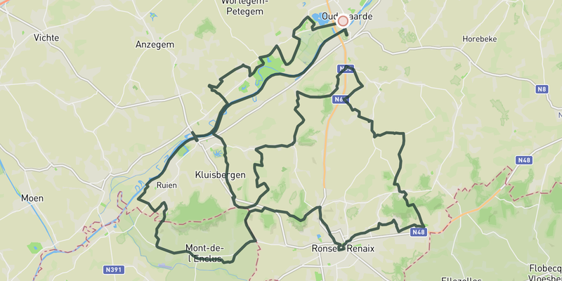 Tour of Flanders Blue Loop route preview