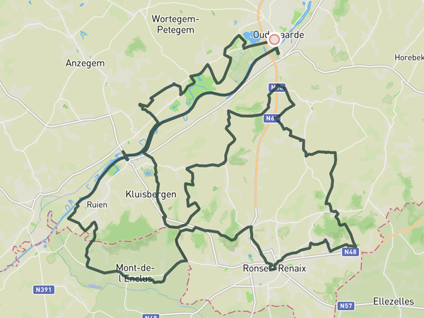 Tour of Flanders Blue Loop route map