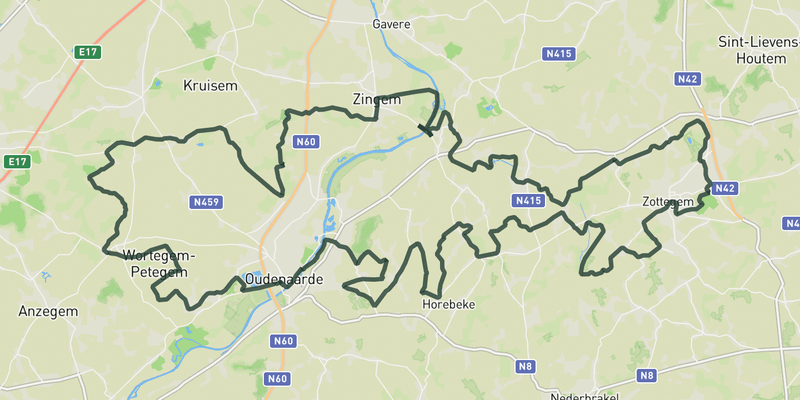 Tour of Flanders Yellow Loop route preview
