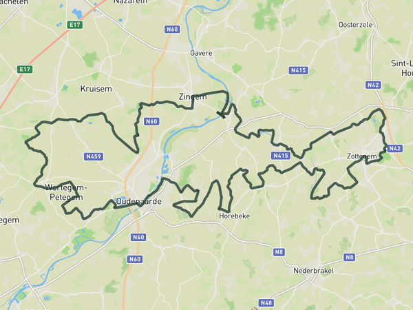 Tour of Flanders Yellow Loop route map