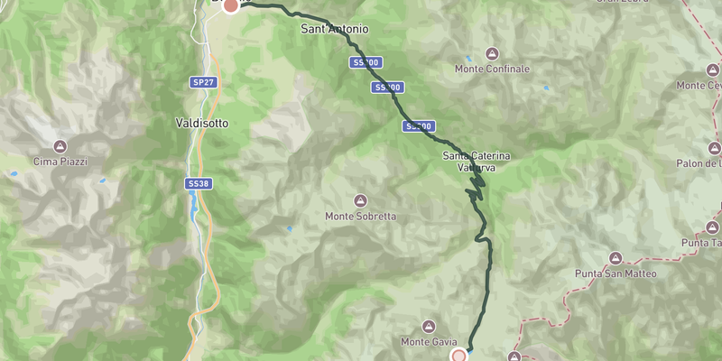 Passo Gavia elevation profile