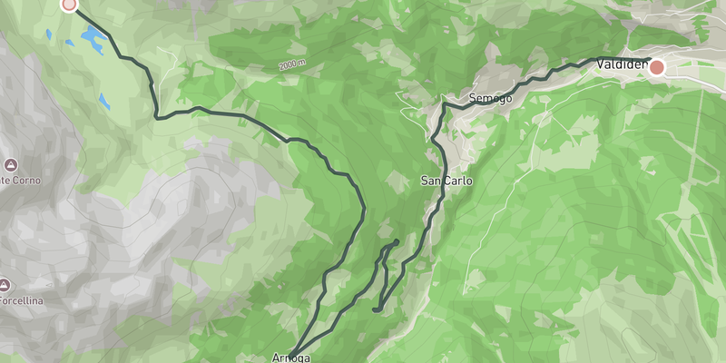 Passo del Foscagno elevation profile