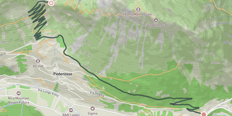 Torri di Fraele elevation profile