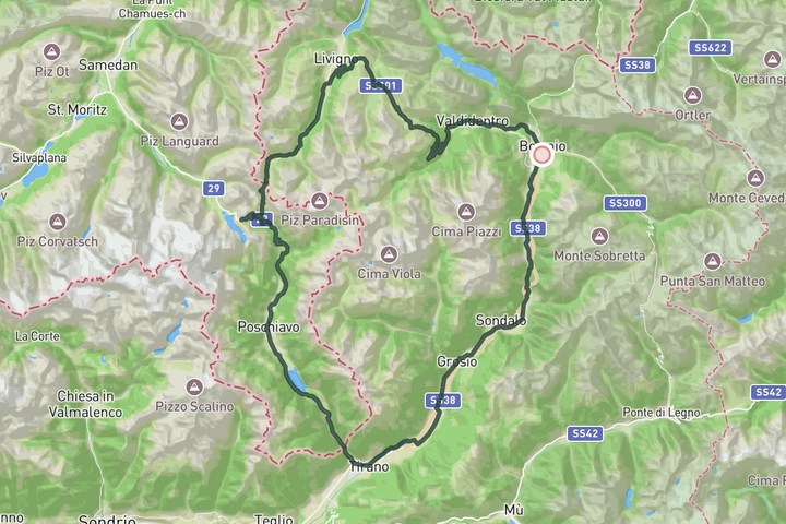 Bernina Classic route map