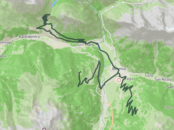 Bormio Uphill route map
