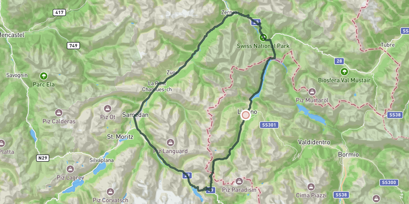 Engadina Tour route preview