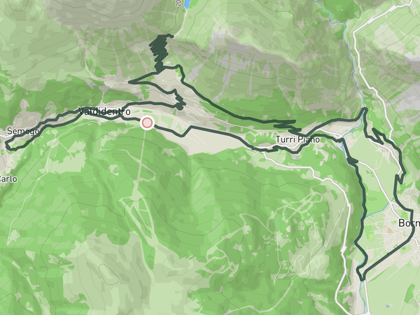 Lago di Cancano route map