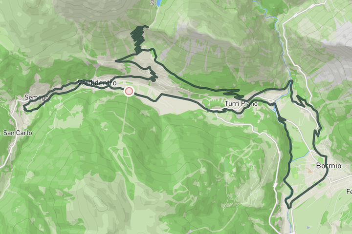Lago di Cancano route map