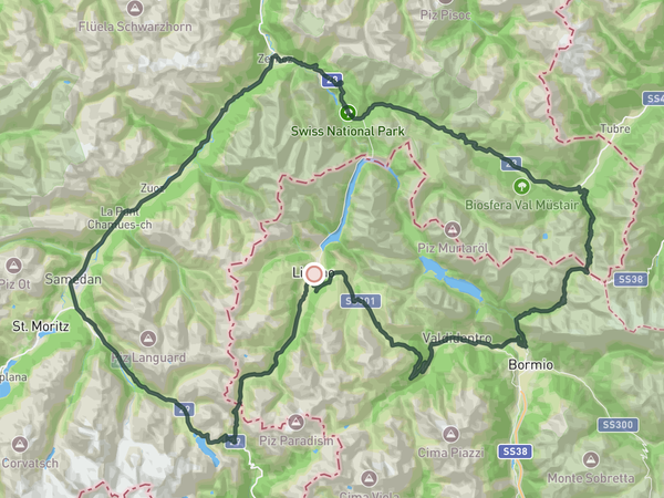 Livigno All You Can Climb route map