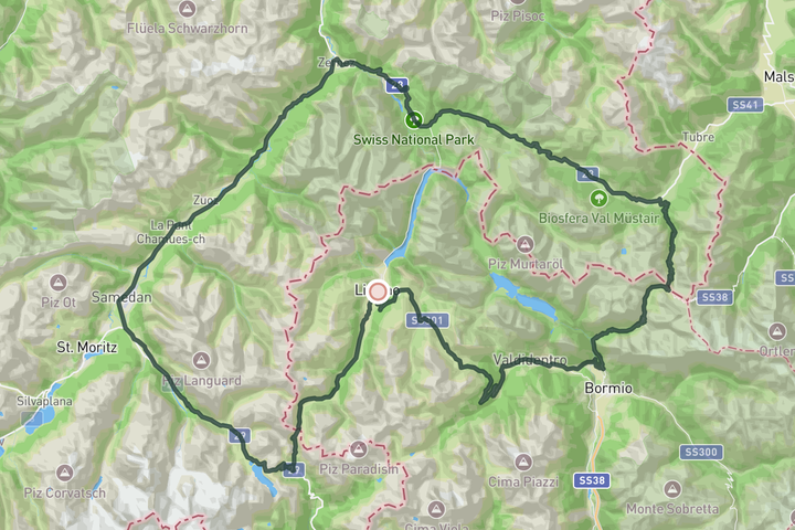 cycling map for Livigno All You Can Climb