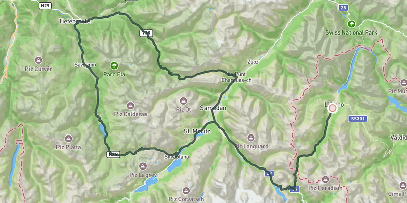 Switzerland Calling route preview