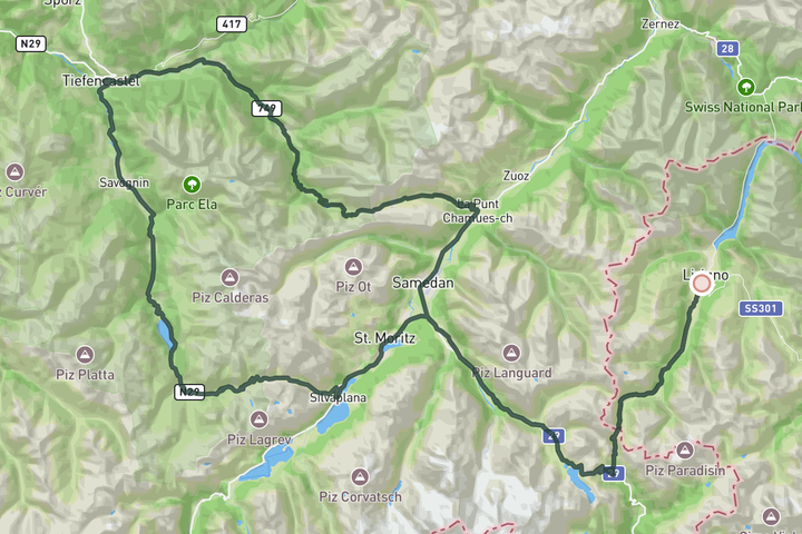 cycling map for Switzerland Calling