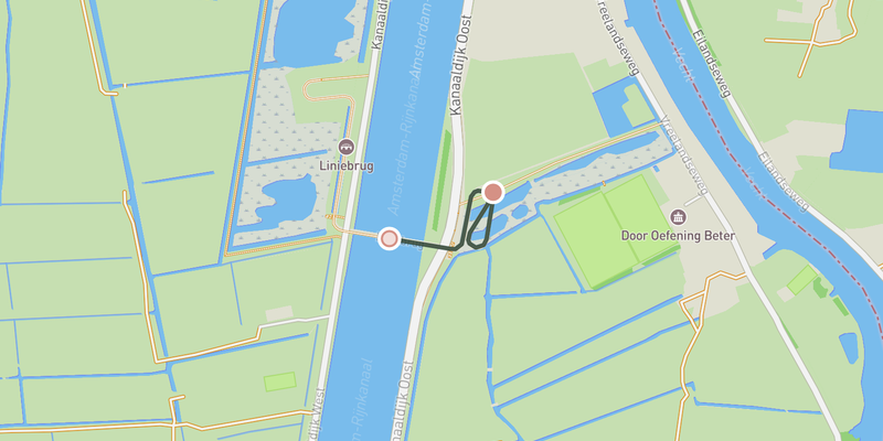 Liniebrug elevation profile