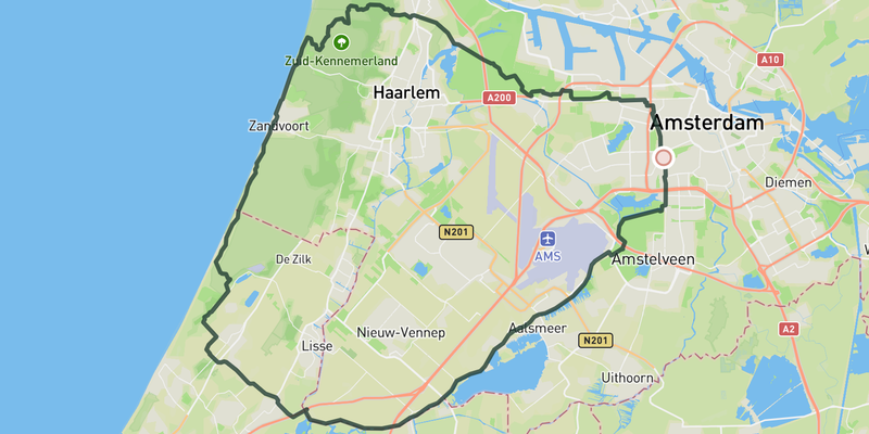 Amsterdamse Waterleidingduinen route preview