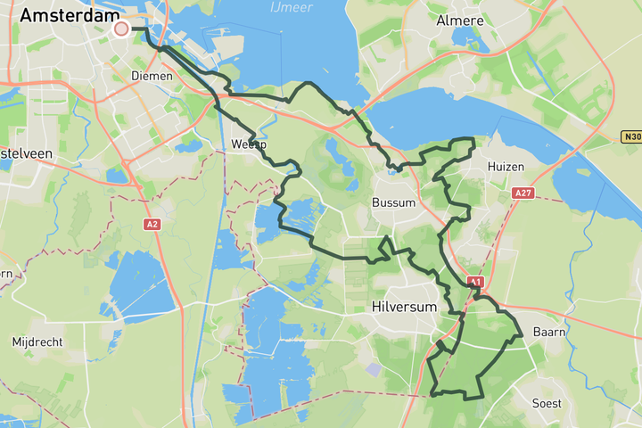 cycling map for Cees Bol Classic