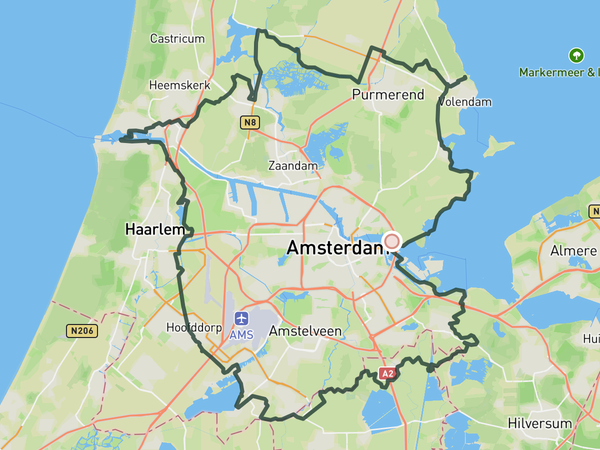 Defence Line of Amsterdam route map