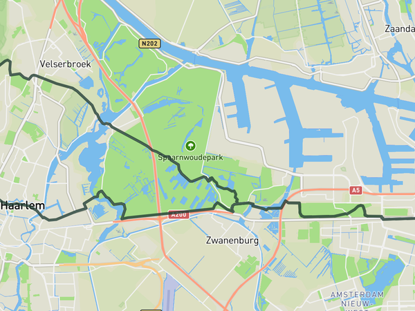 Het Kopje route map