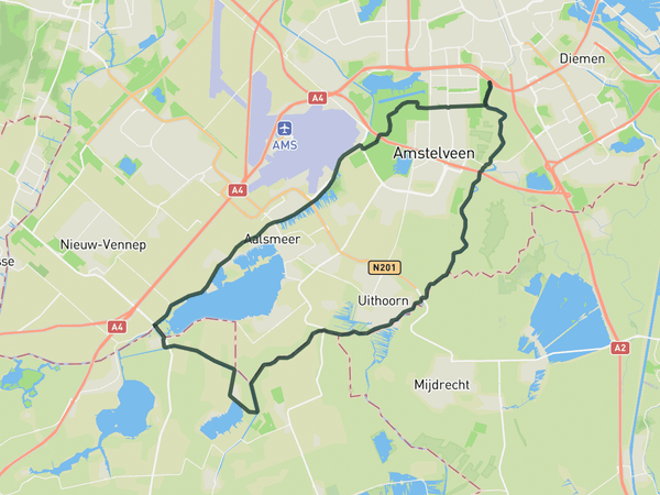 Ringvaart & Hoep route map