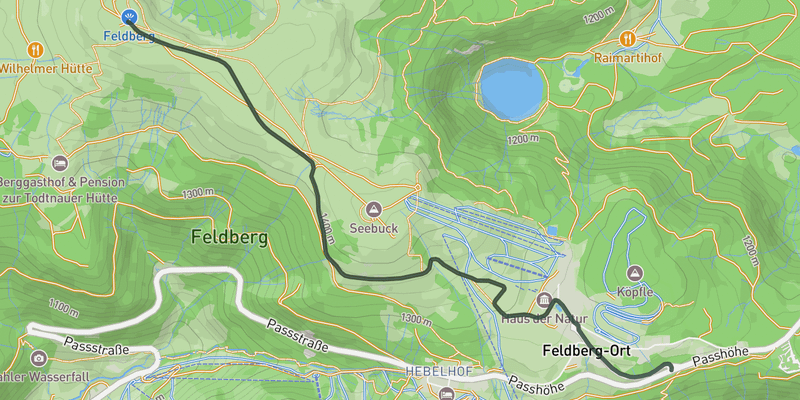 Feldberg elevation profile