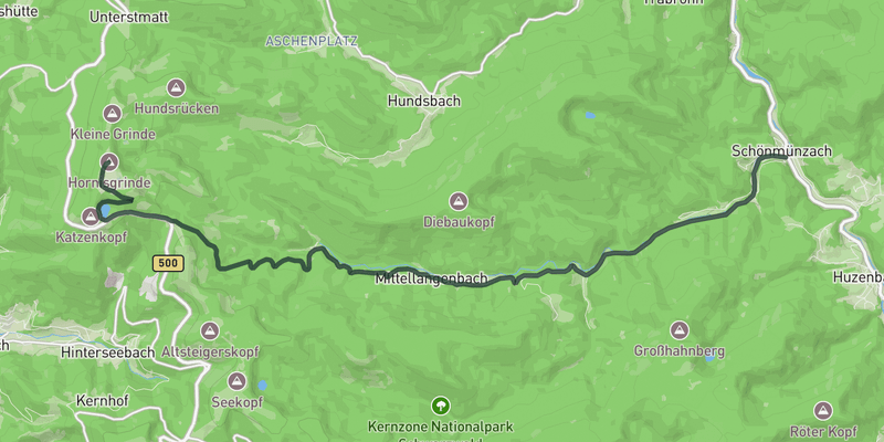 Hornisgrinde elevation profile