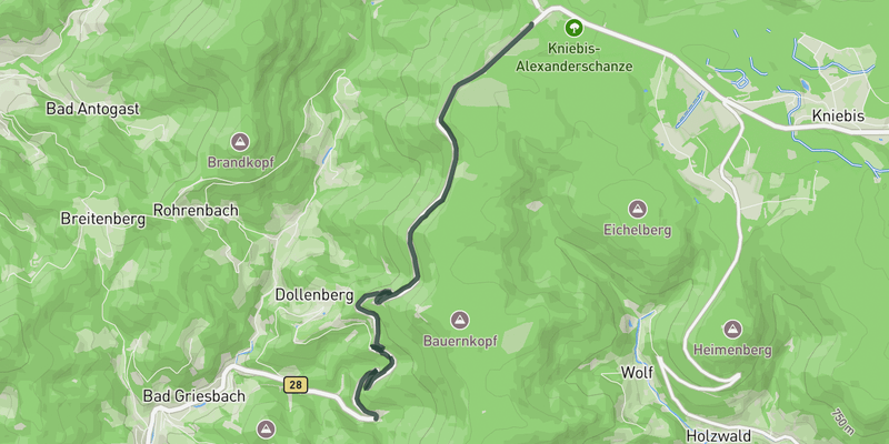 Kniebis elevation profile