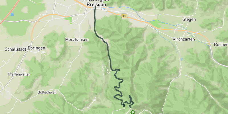Schauinsland elevation profile